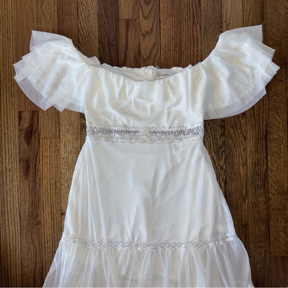 Jo Concept Brand Long Tulle Dress Guipure Size M - Picture 9 of 16